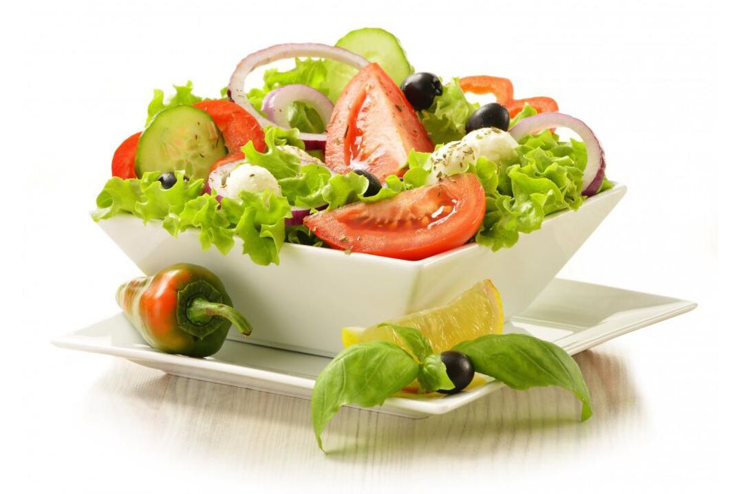 You can prepare delicious salads during the vegetable days of the chemical diet